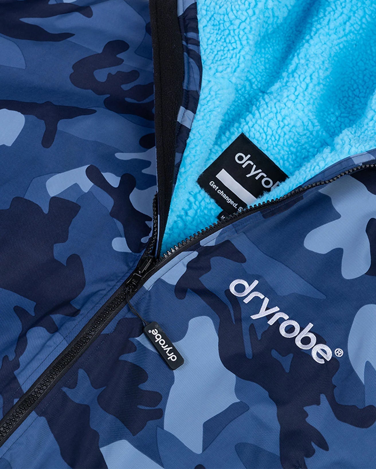 NEW dryrobe® ADVANCE KIDS LONG SLEEVE - BLUE CAMO/BLUE