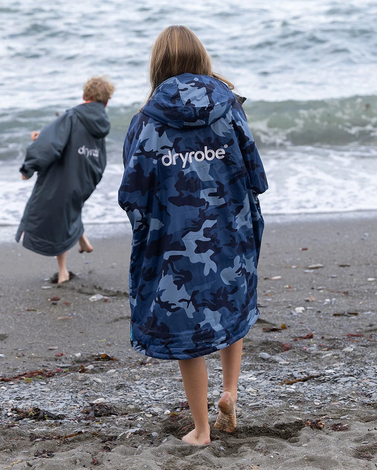 NEW dryrobe® ADVANCE KIDS LONG SLEEVE - BLUE CAMO/BLUE