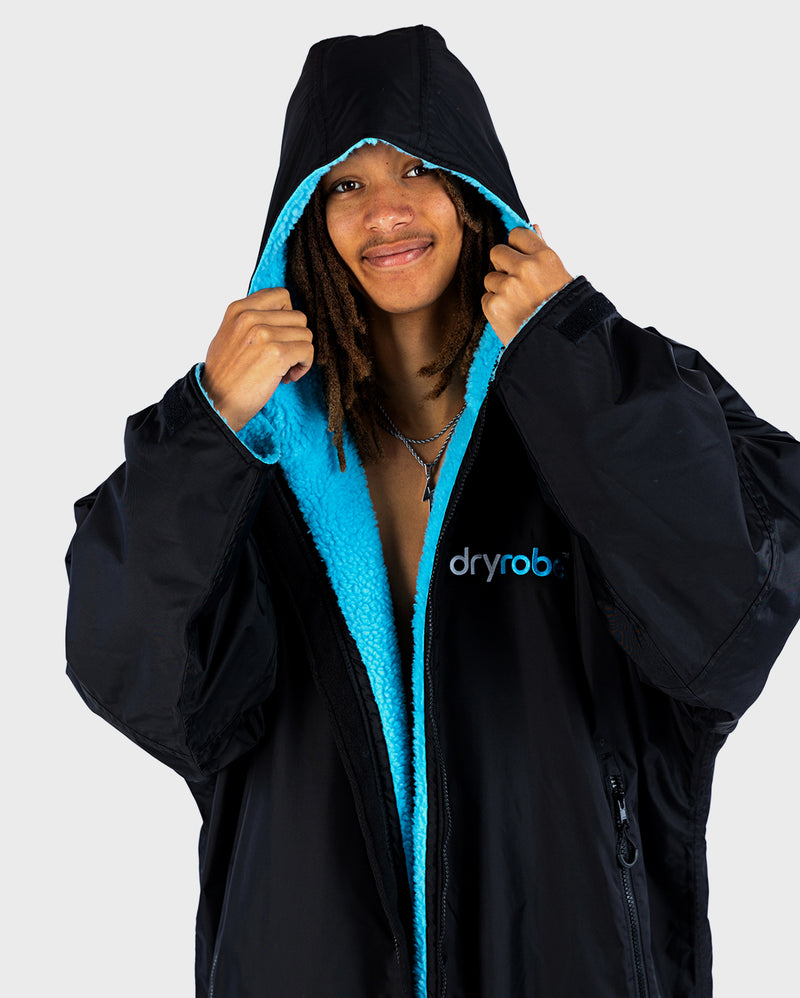 dryrobe® ADVANCE LONG SLEEVE - BLACK/BLUE