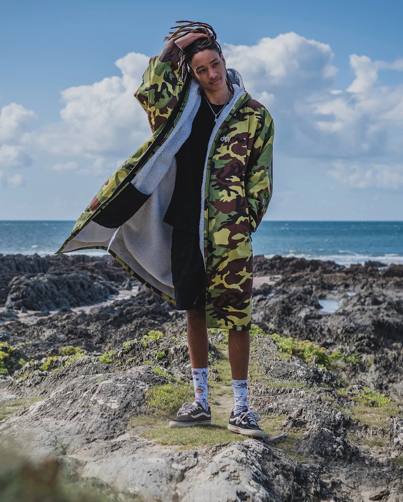 Dryrobe® Camo Grey Advance Changing Robe