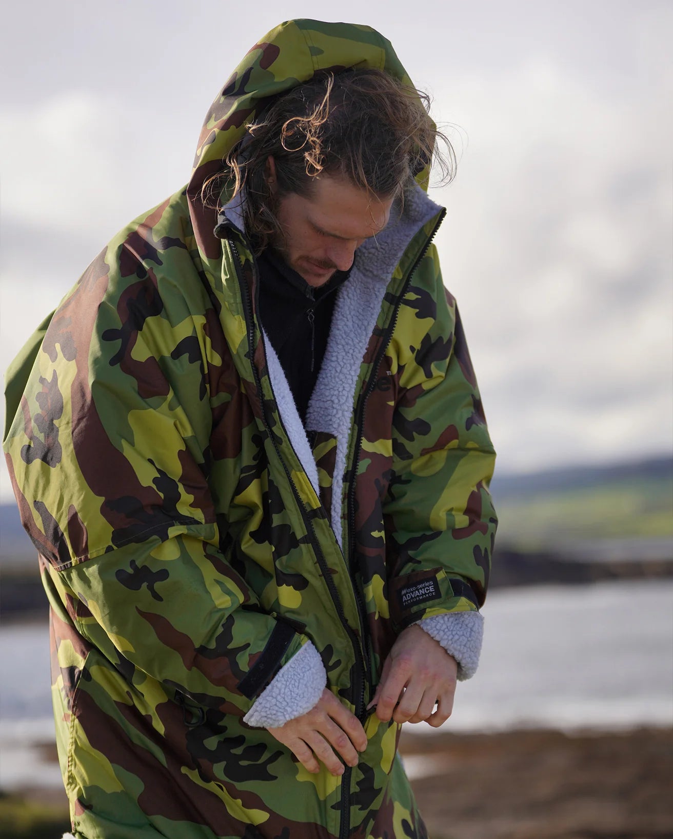 Dryrobe® Camo Grey Advance Changing Robe
