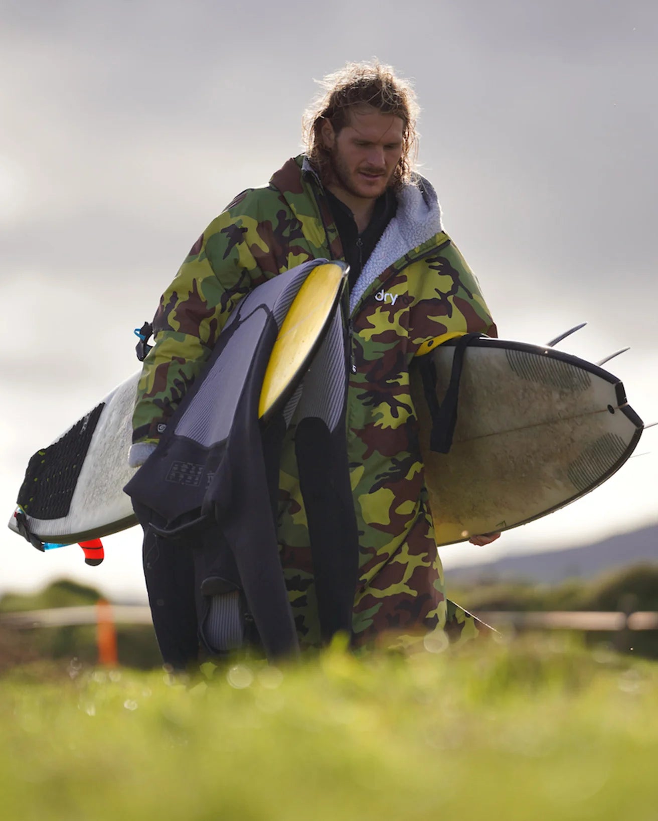 Dryrobe® Camo Grey Advance Changing Robe