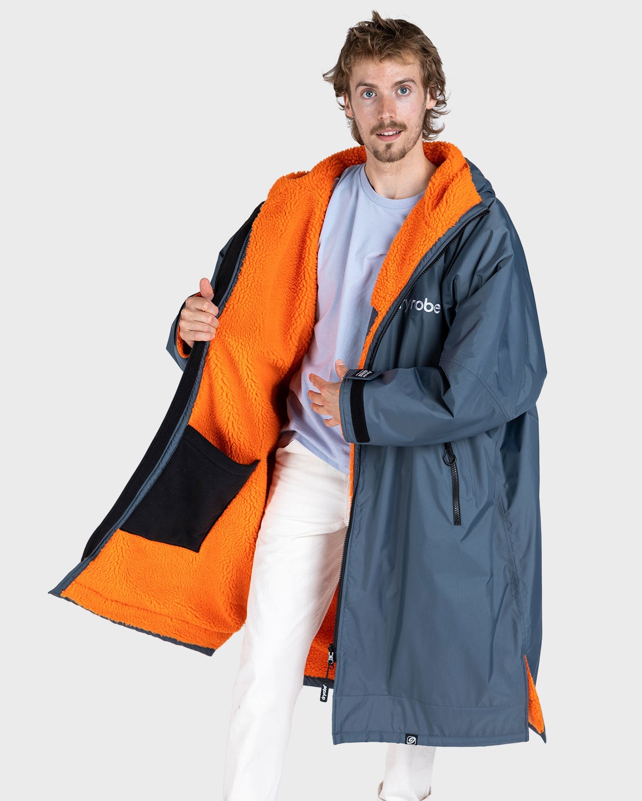 NEW dryrobe® ADVANCE LONG SLEEVE - DARK GREY/ORANGE