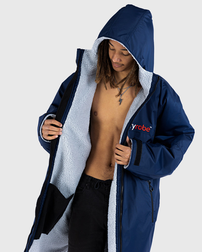 dryrobe® ADVANCE LONG SLEEVE - NAVY/GREY