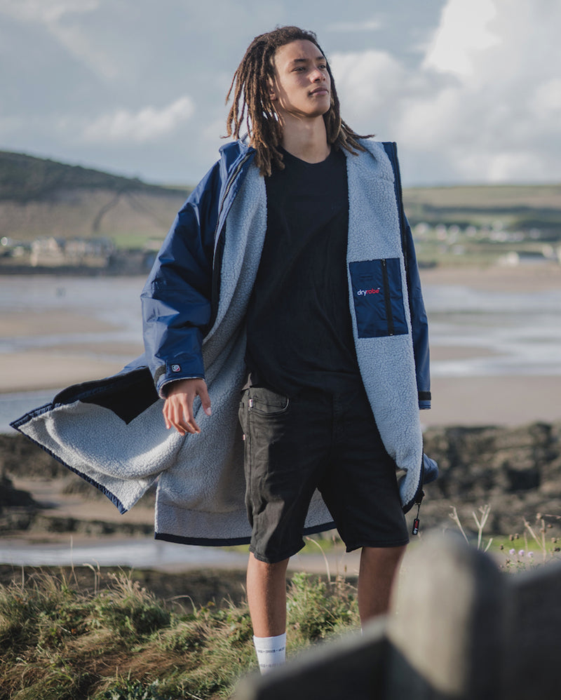 dryrobe® ADVANCE LONG SLEEVE - NAVY/GREY