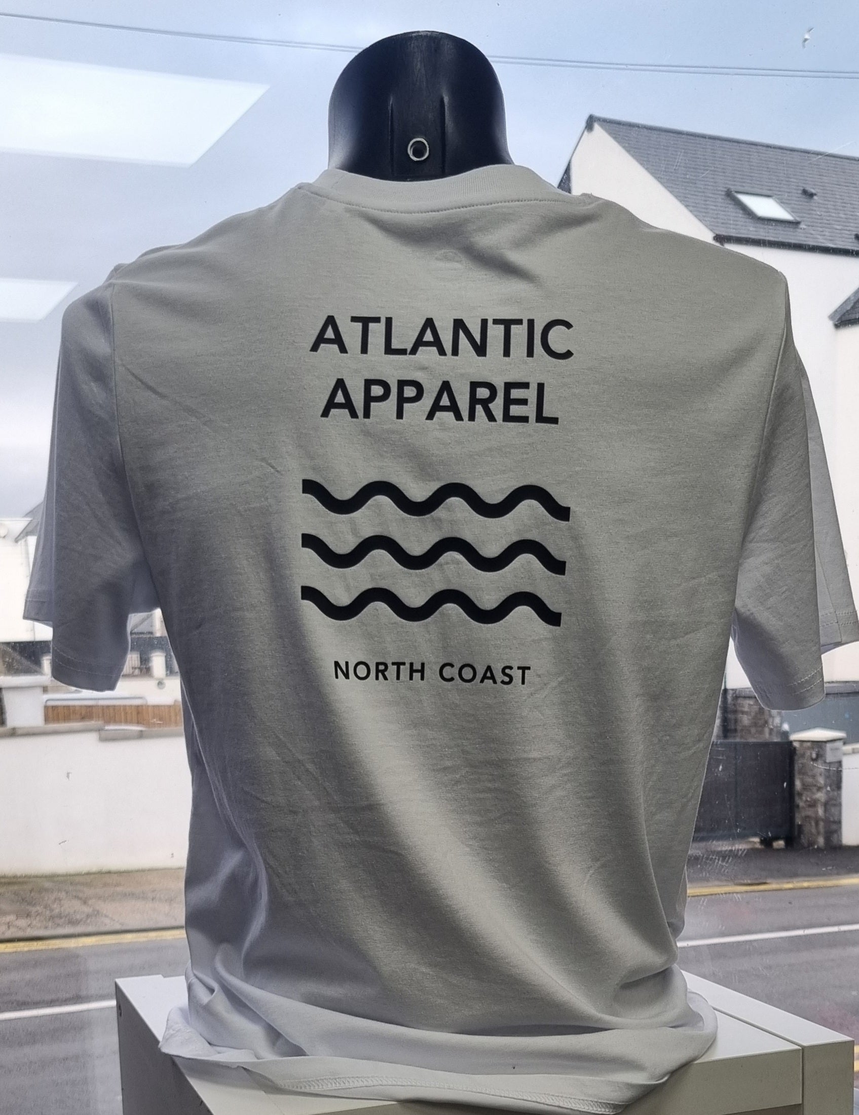 Atlantic Apparel 'Waveline' Short Sleeve Unisex T-Shirt - White