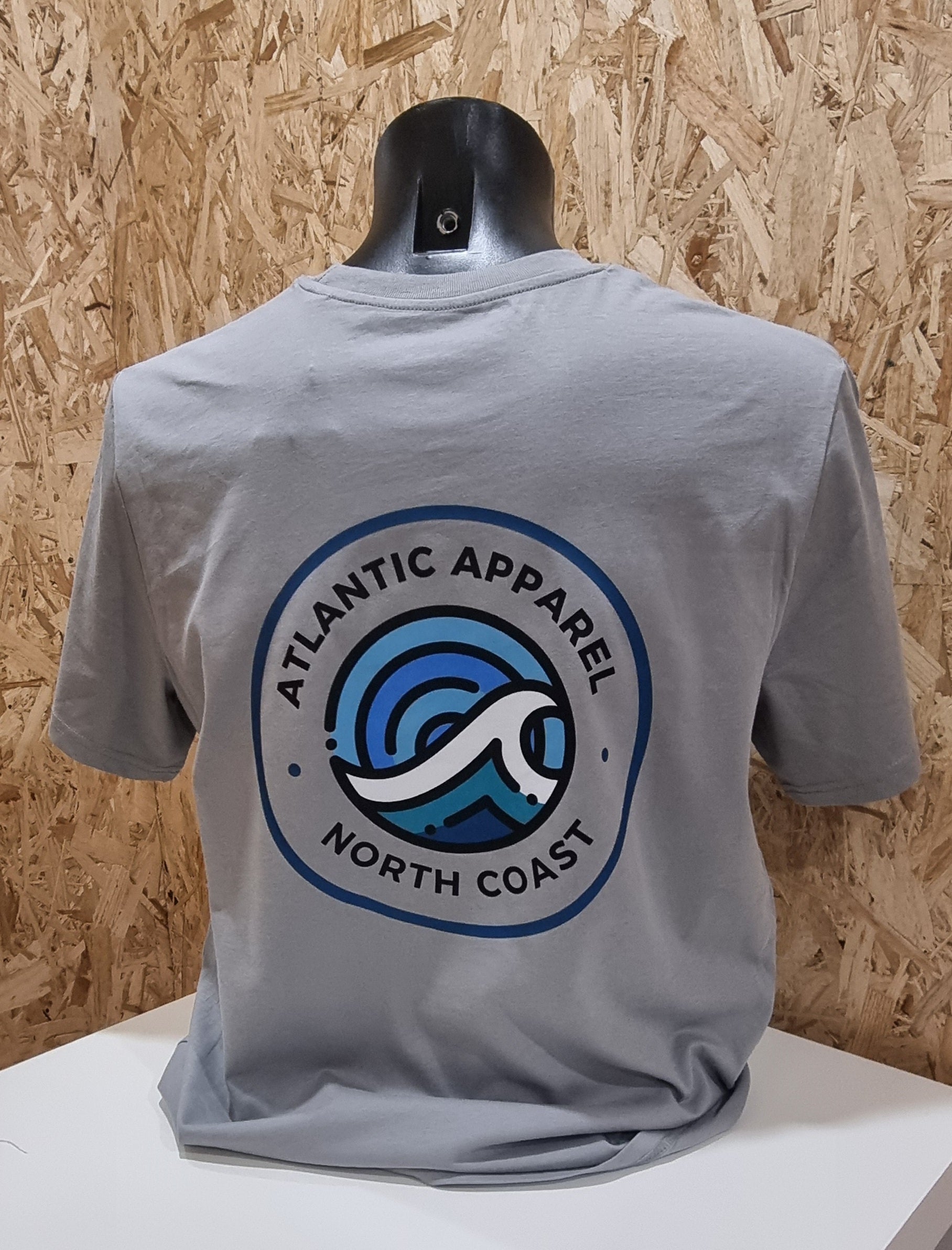 Atlantic Apparel 'Swell' Short Sleeve Unisex T-Shirt - Grey Mist