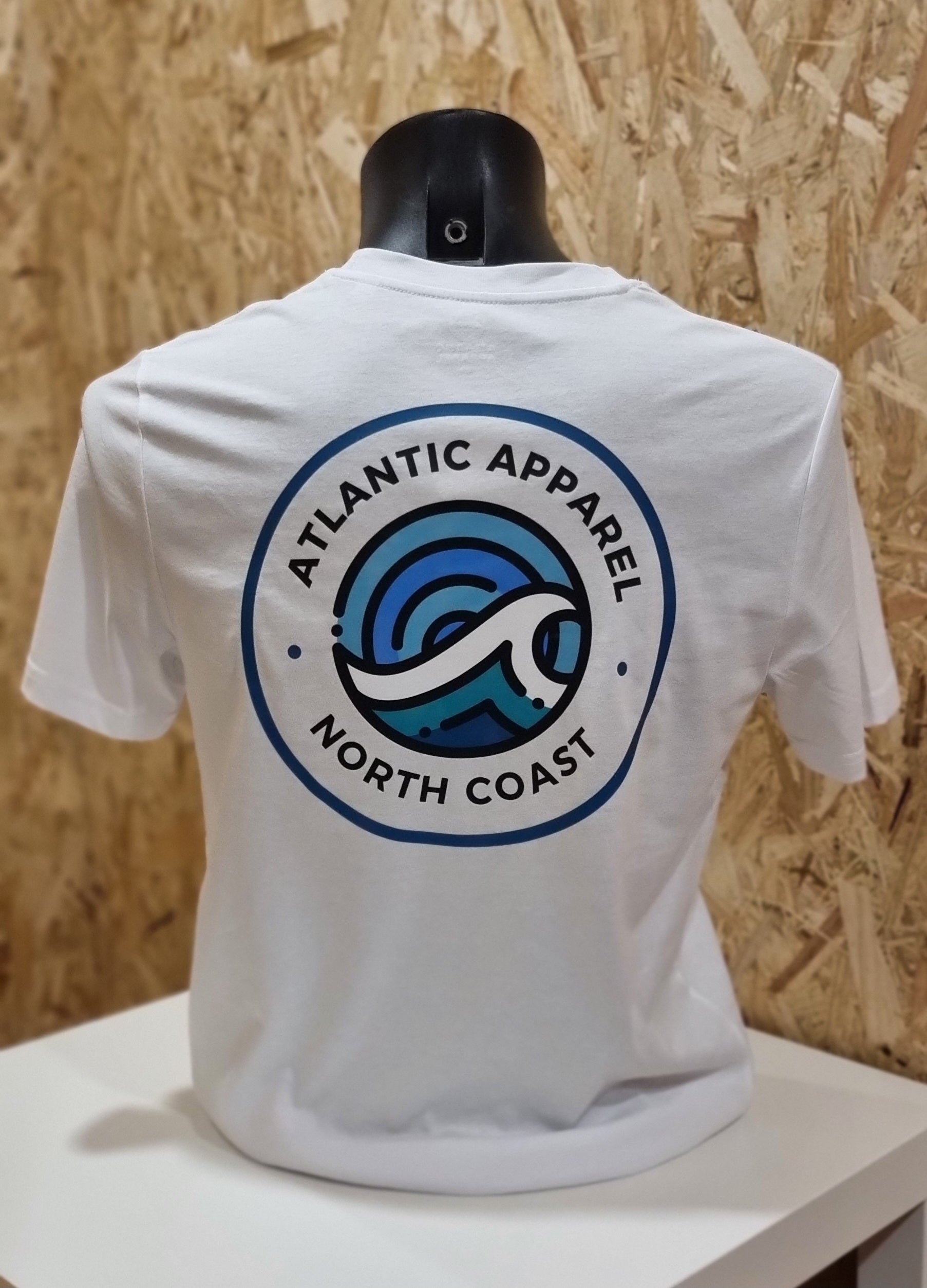 ATLANTIC APPAREL 'SWELL' SHORT SLEEVE UNISEX T-SHIRT - WHITE