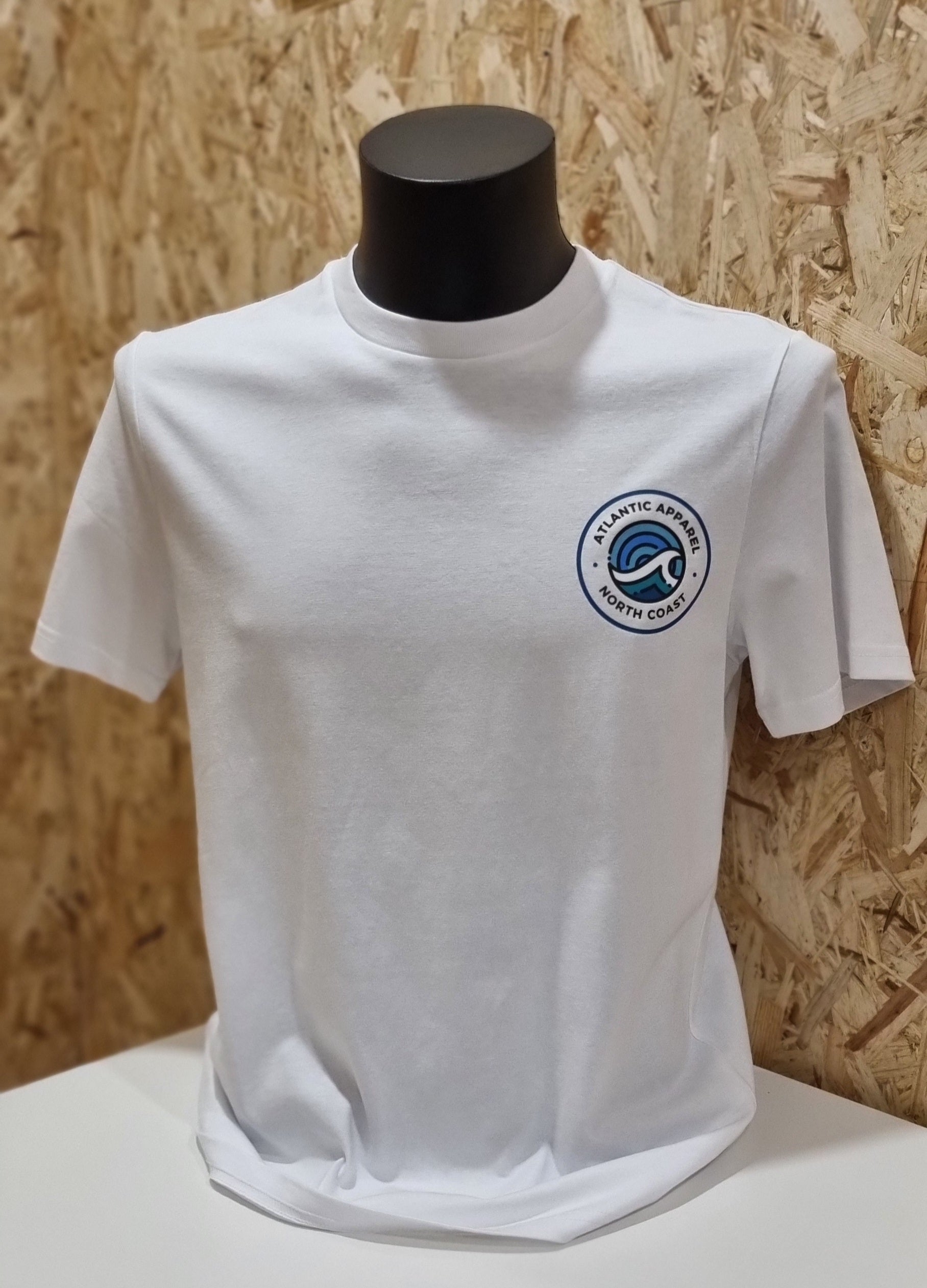 ATLANTIC APPAREL 'SWELL' SHORT SLEEVE UNISEX T-SHIRT - WHITE