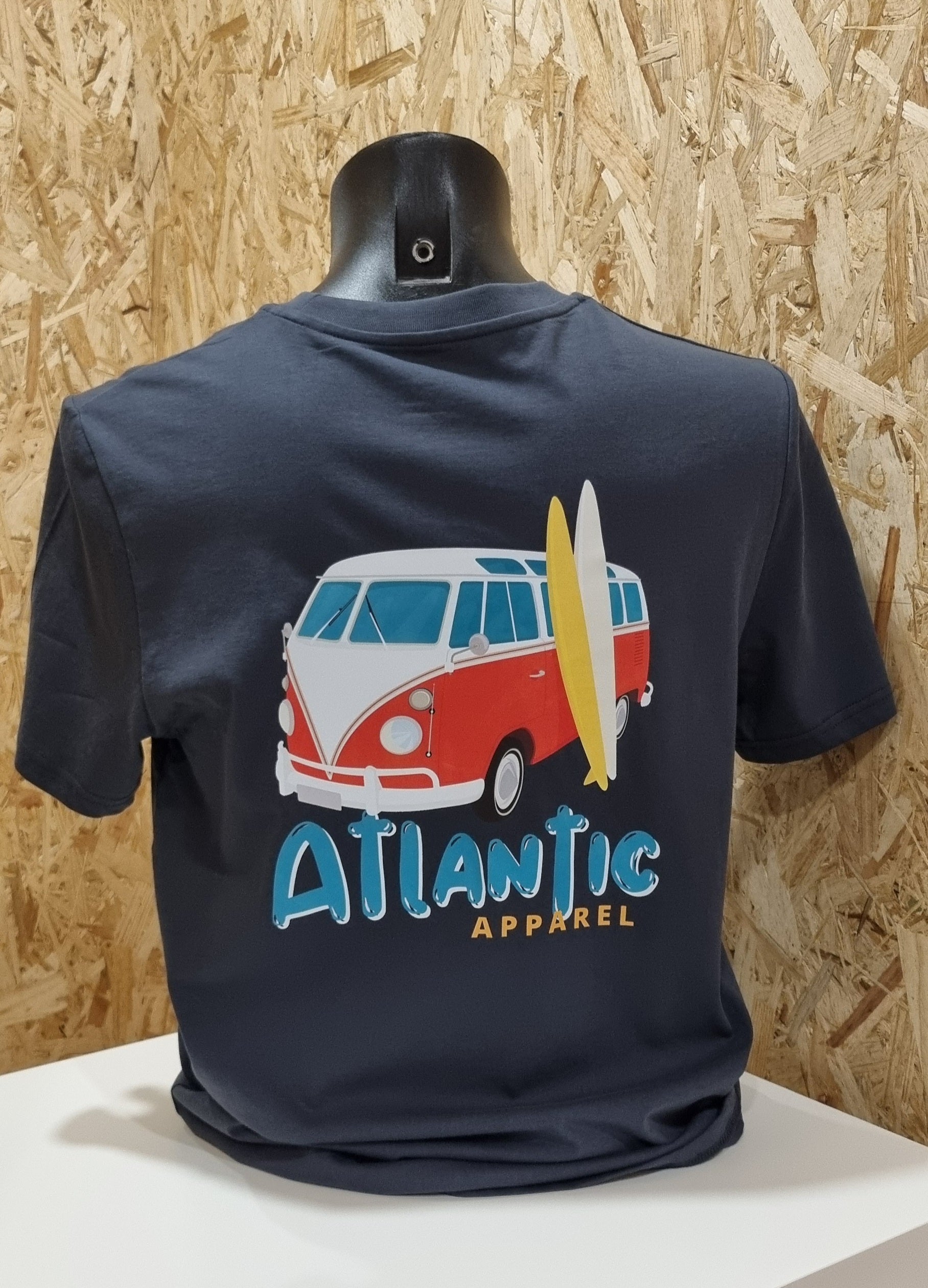 ATLANTIC APPAREL 'VANLIFE' SHORT SLEEVE UNISEX T-SHIRT - INK GREY
