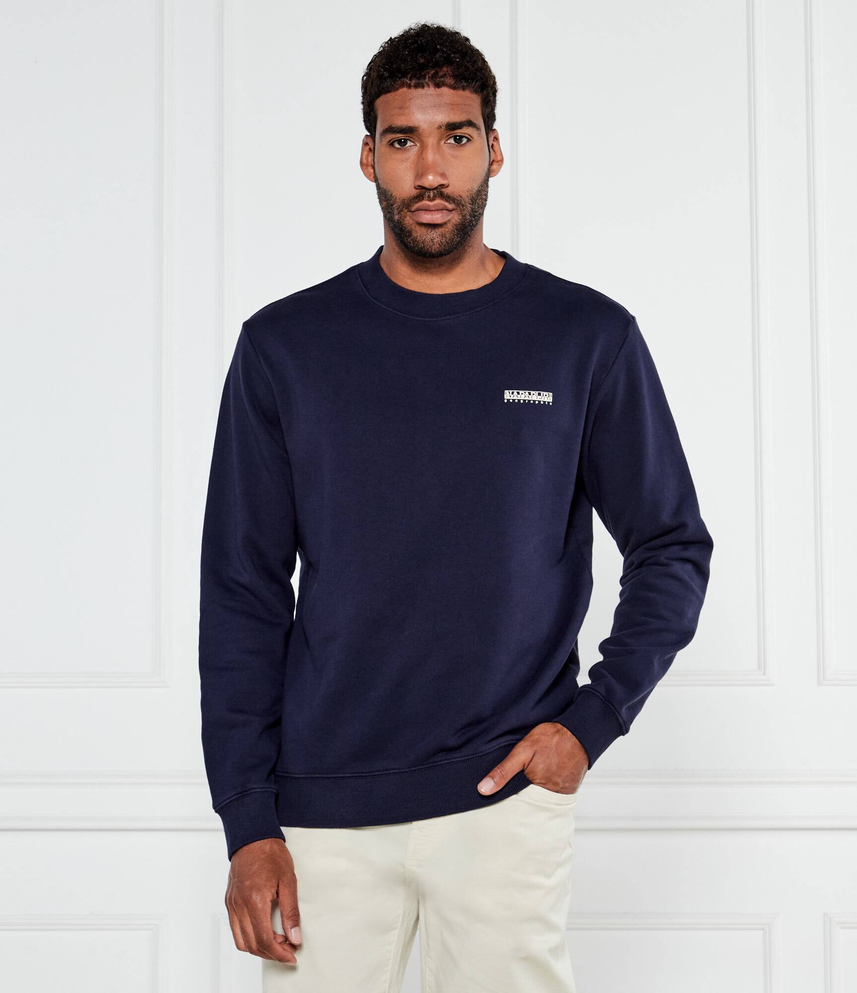 Napapijri Small Box Logo Sweatshirt - Blue Marine Navy