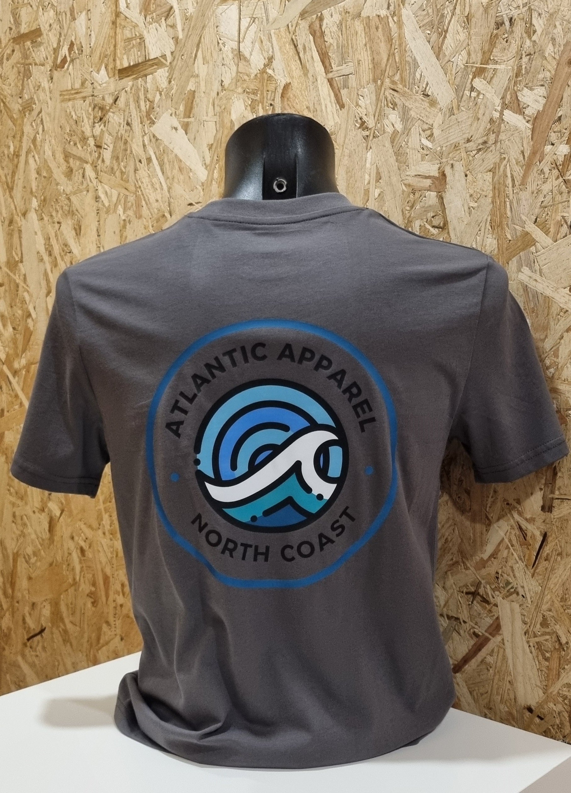 ATLANTIC APPAREL 'SWELL' SHORT SLEEVE UNISEX T-SHIRT - ANTHRACITE