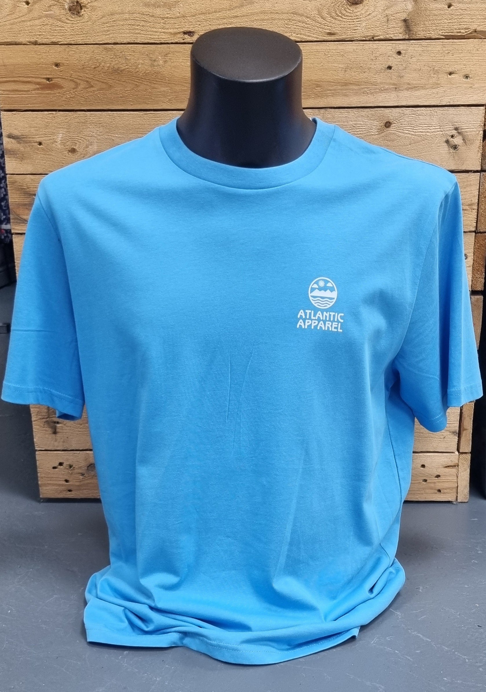 Atlantic Apparel 'Core' Short Sleeve Unisex T-Shirt - Aqua Blue