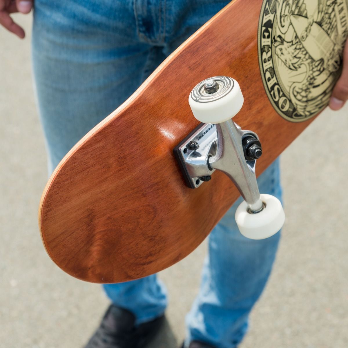 OSPREY  8" X 31" COMPLETE DOUBLE KICK SKATEBOARD - IN SK8 WE TRUST