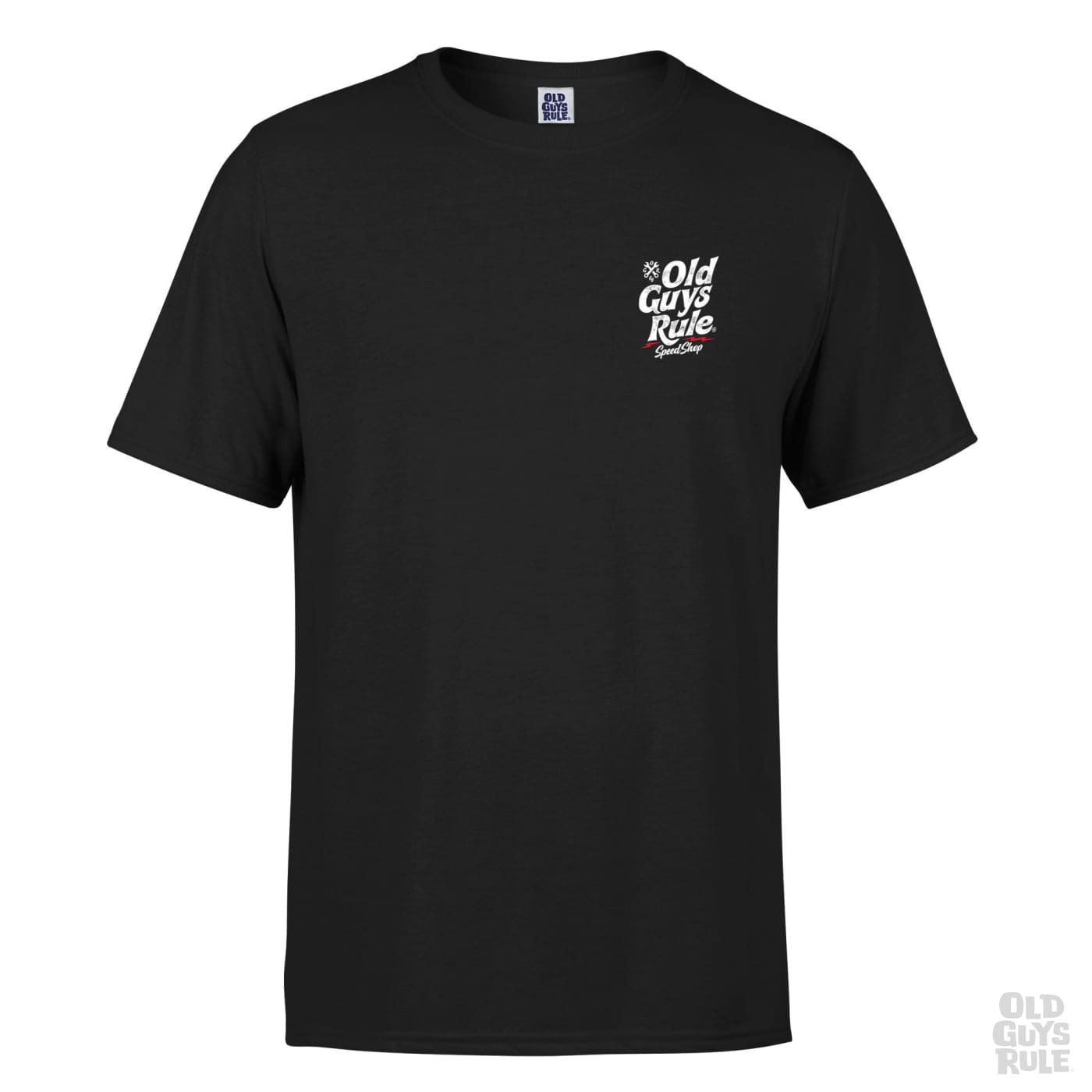 OLD GUYS RULE 'SPEED SHOP' T-SHIRT - BLACK