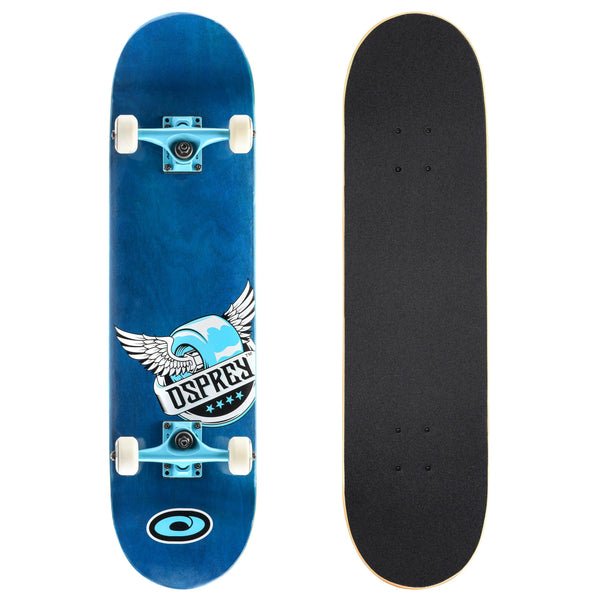 Osprey | Skateboard Complet de 78,7 x 20,3 cm, Double Coup de Pied 9 Plis en érable Chinois pour Enfants, Adolescents, Adultes et débutants, répétition, Plusieurs Motifs