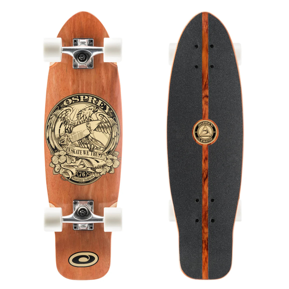 Osprey  27.5" Cruiser Skateboard - In Skate We Trust