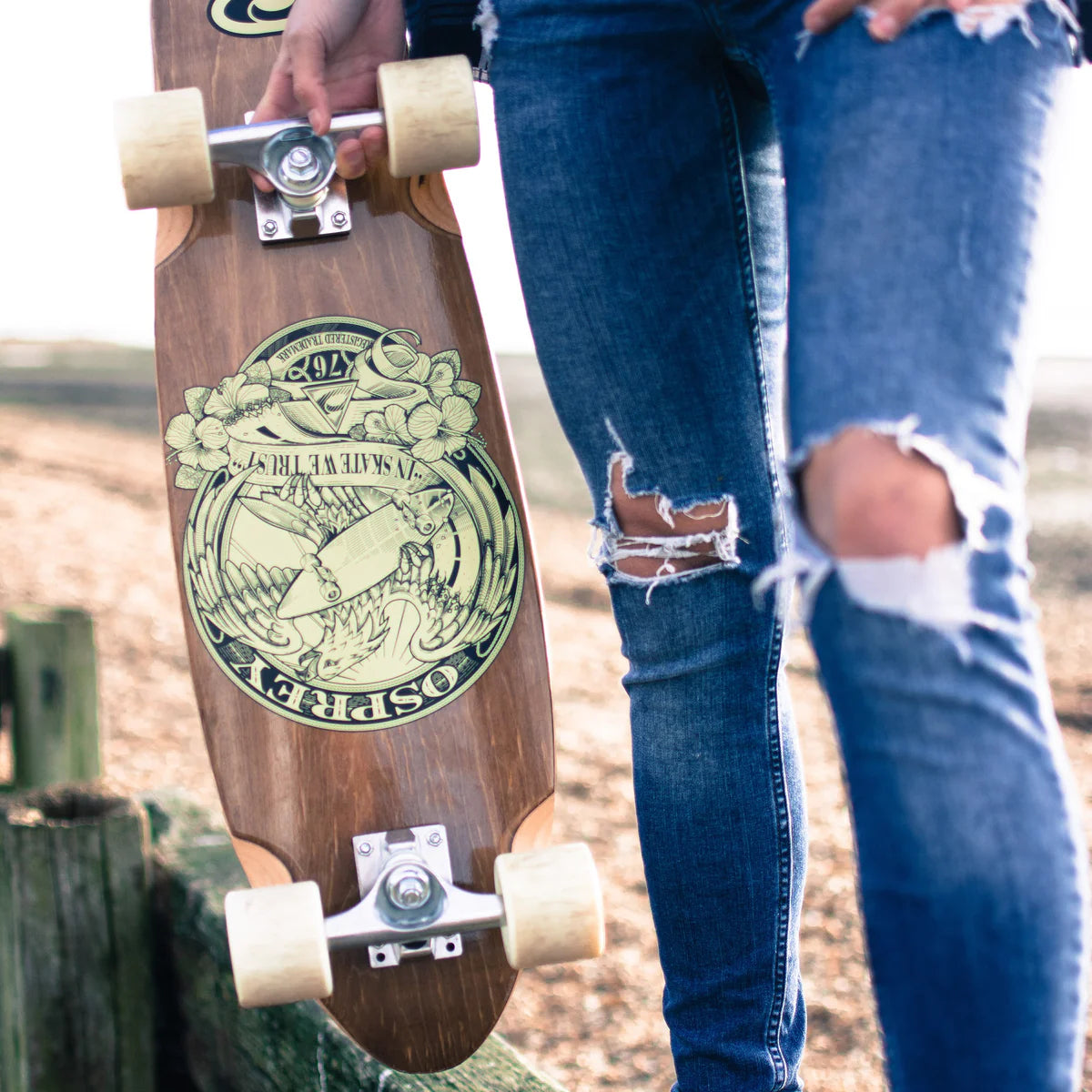 Osprey  27.5" Cruiser Skateboard - In Skate We Trust