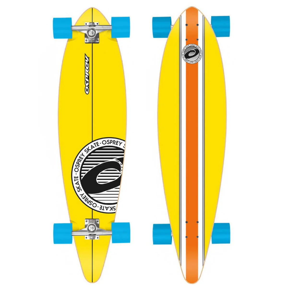 Osprey Pintail Longboard Skateboard - Stripe