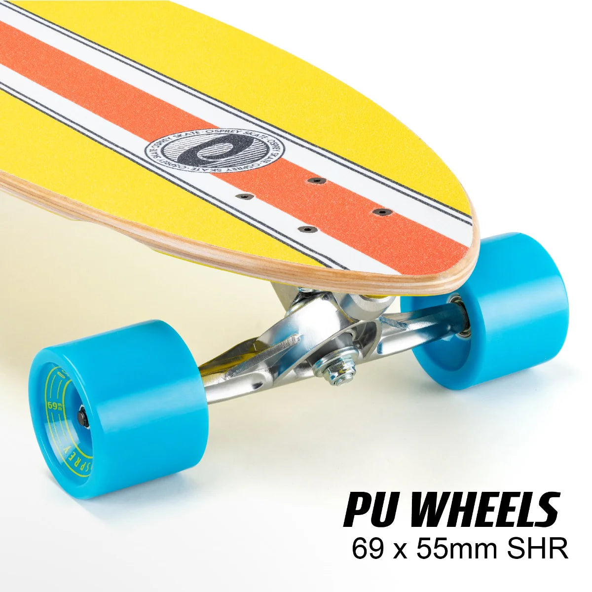 Osprey Pintail Longboard Skateboard - Stripe