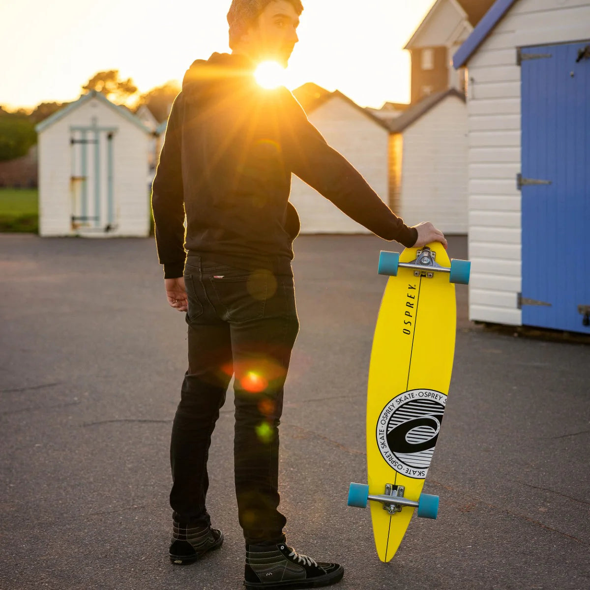 Osprey Pintail Longboard Skateboard - Stripe