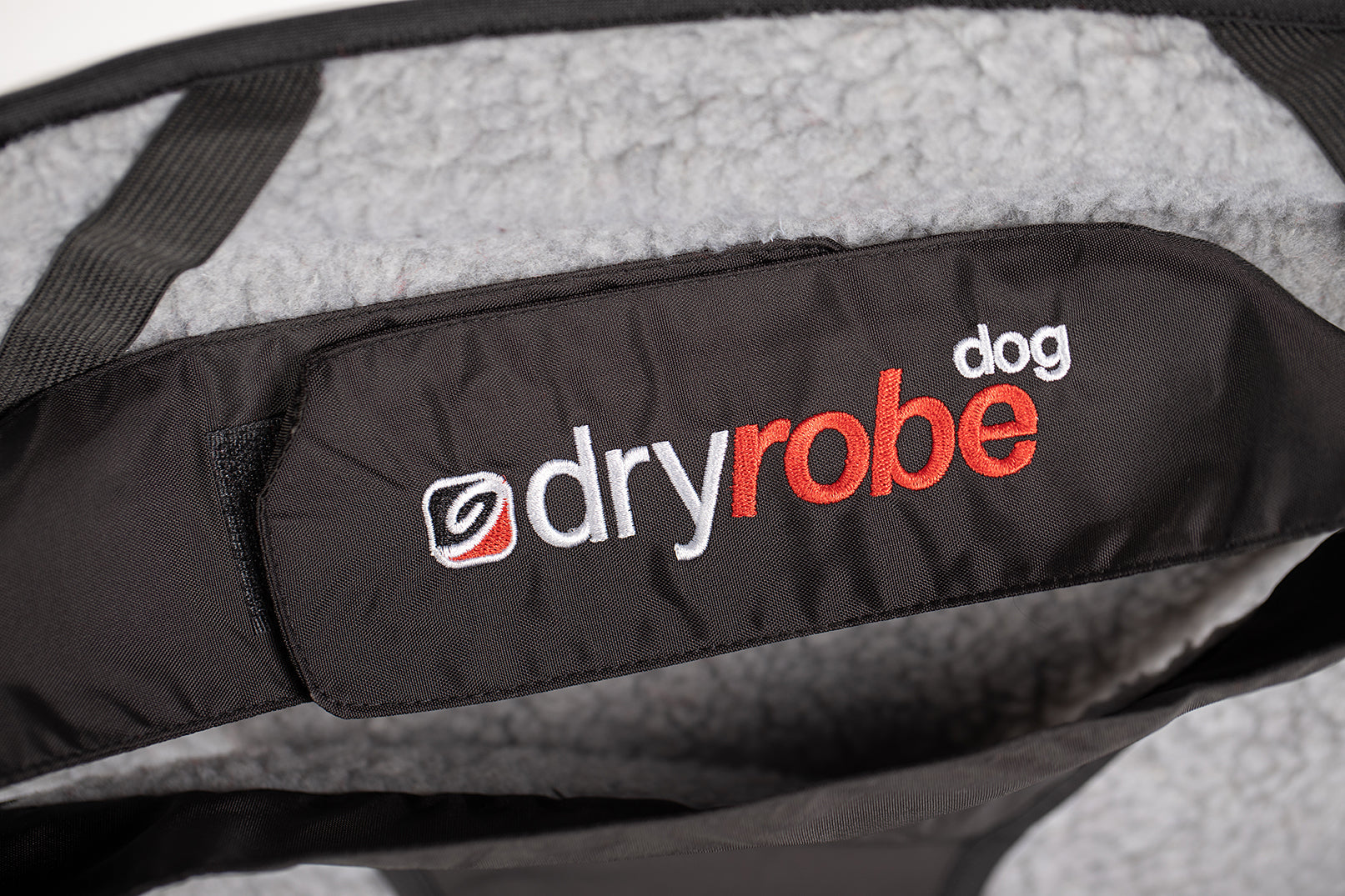 Dryrobe® dog - WATERPROOF DOG COAT - BLACK/GREY