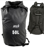 RUK DRY BAG WITH CARRY STRAPS- Black