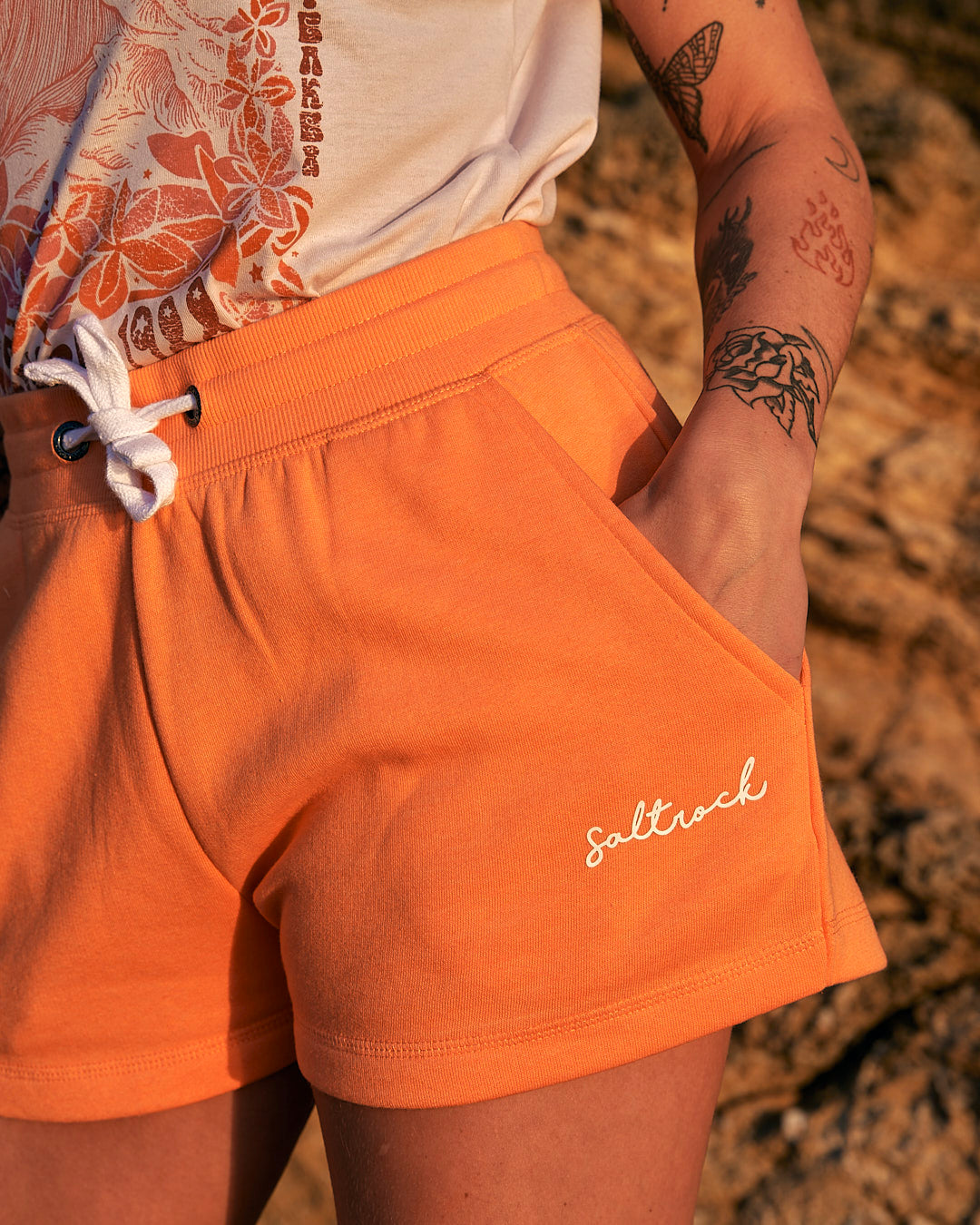 Orange sale sweat shorts