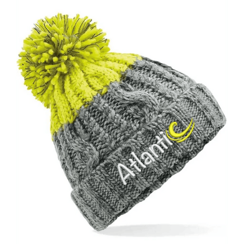 ATLANTIC 'APRES' CHUNKY KNIT BEANIE - CITRON/GREY - Atlantic Kayaks & Leisure