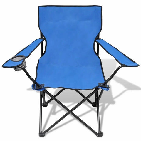 FOLDING CAMP CHAIR - BLUE/BLACK - Atlantic Kayaks & Leisure