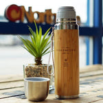 NORTHCORE BAMBOO STAINLESS STEEL THERMOS FLASK 360ML WITH MUG