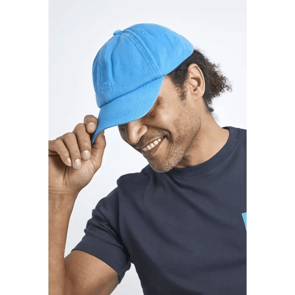 WEIRD FISH SCARFELL HERRINGBONE CAP AZURE